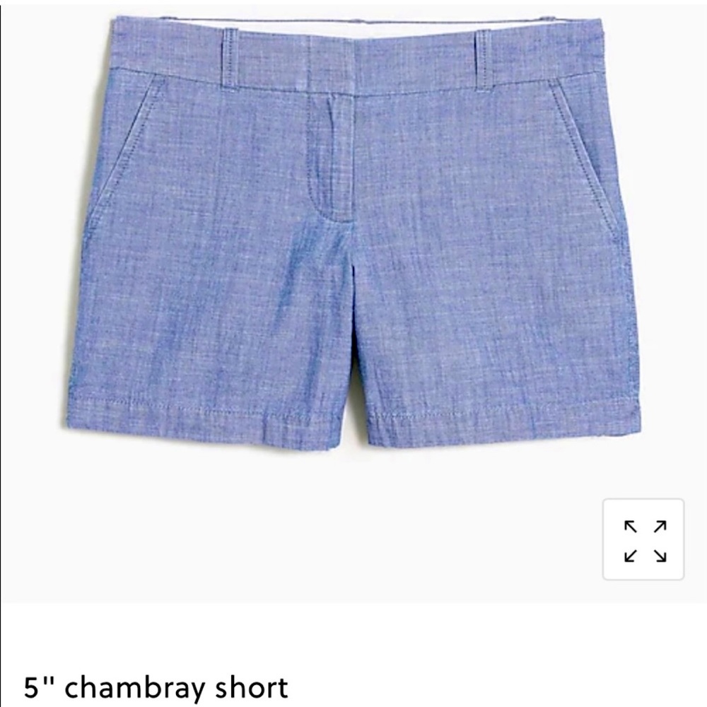SOLDSOLDSOLDNWT J Crew Factory 5” Chambray Shorts Size 4 Style B9356 SP19